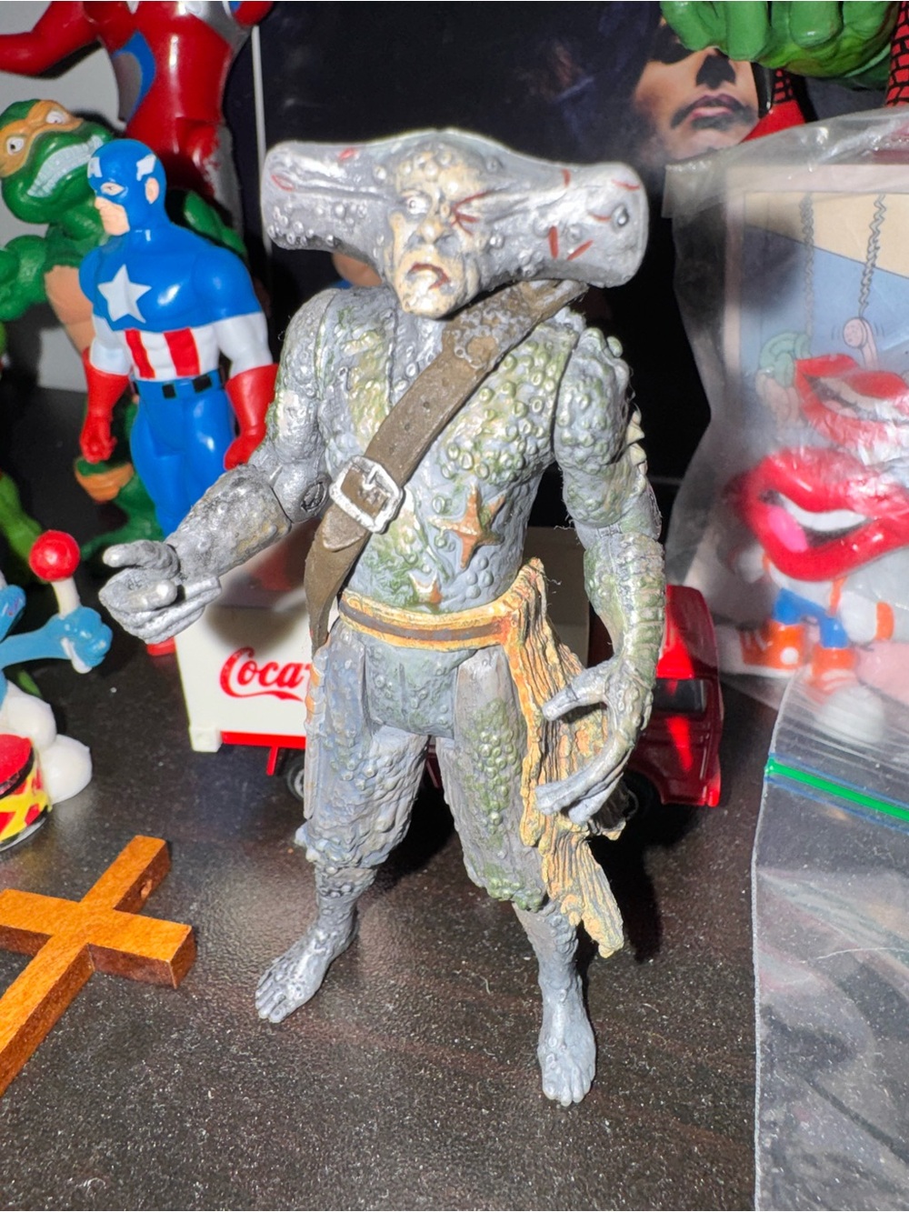 Mattel Gray/Green Molded Monster Action Figure